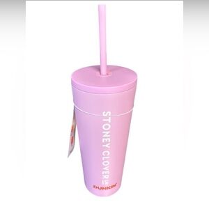 Stoney Clover x Dunkin Pink Tumbler with Straw